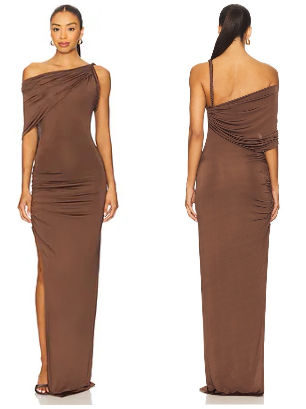NWT Lovers + Friends Francine Gown Chocolate Brown Medium Women’s Maxi Dress Sm